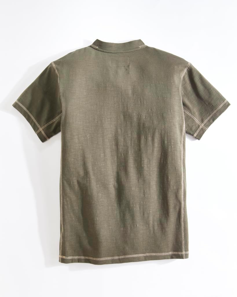 Venado Premium Short Sleeve Henley Shirt for Men - Mens Henley with Stretch Cotton - Image 2