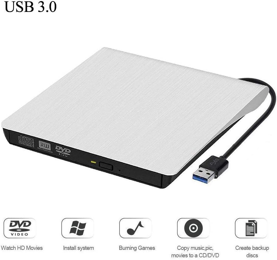 External DVD Drive, Sibon Portable USB 3.0 DVD CD Drive