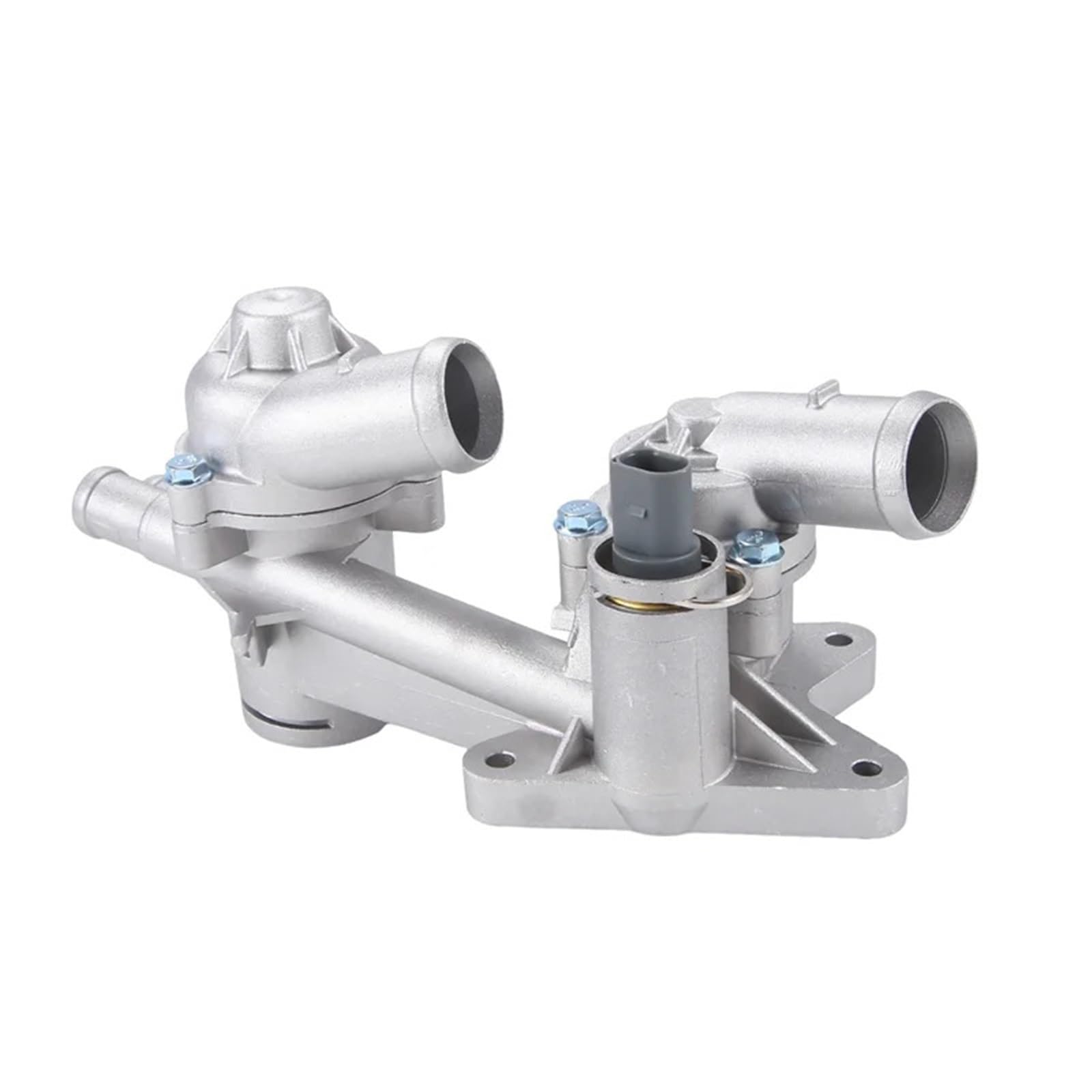 1 pz 03C121111AM Regolatore termostato liquido di raffreddamento motore auto argento migliorato Forniture per autoveicoli Adatto per VW Polo Termostato motore con alloggiamento con guarnizion