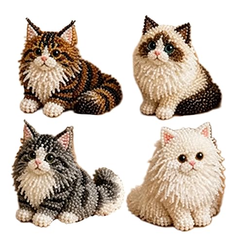 Juguetes para gatos de perlas de joyería: arte decorativo en 3D para casa y escuela