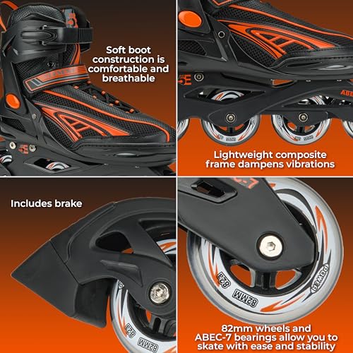 image for 5th Element Panther Inline Skates for Men with Adjustable Strap, 82mm 