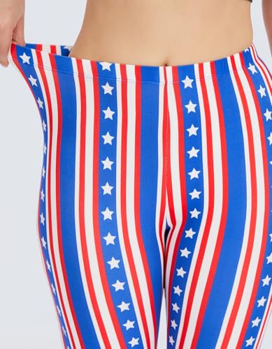 Image of sissycos Women's 80s Leggings Neon Artistic Splash Printed Buttery Soft Stretchy Pants