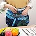 FekiLoot Art Blue Dragonfly Server Apron with 3 Pockets, Waterproof Half Apron for Waiters Fashion Bistro Aprons for Restaurant Server Work