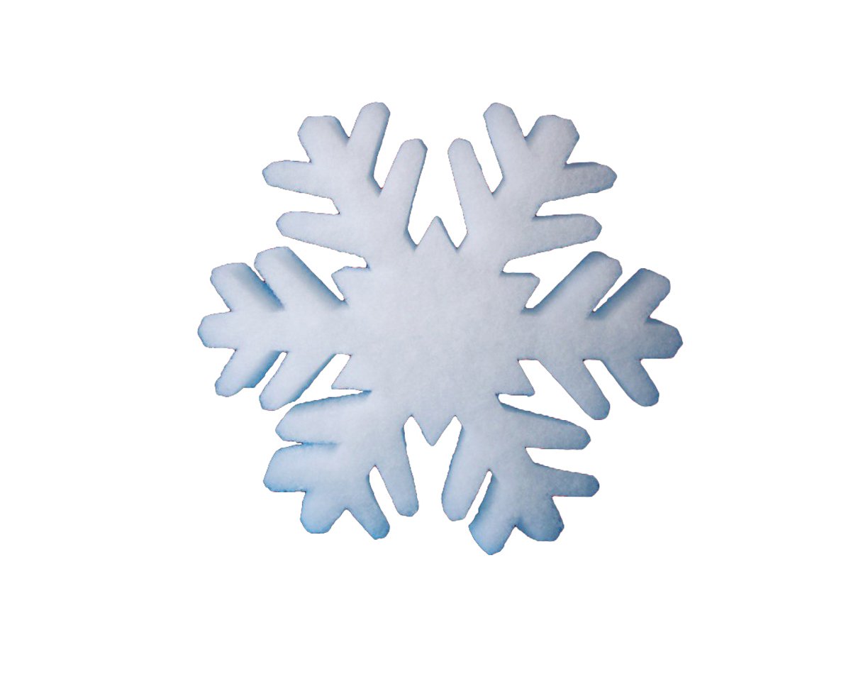 Schneeflocke aus Schneewatte 17 cm, ca.1,5 cm dick, 50er Pack, schwer entflammbar DIN 4102 B1 (EUR 1,18/Stück), Winterdekoration, Schneeimitat