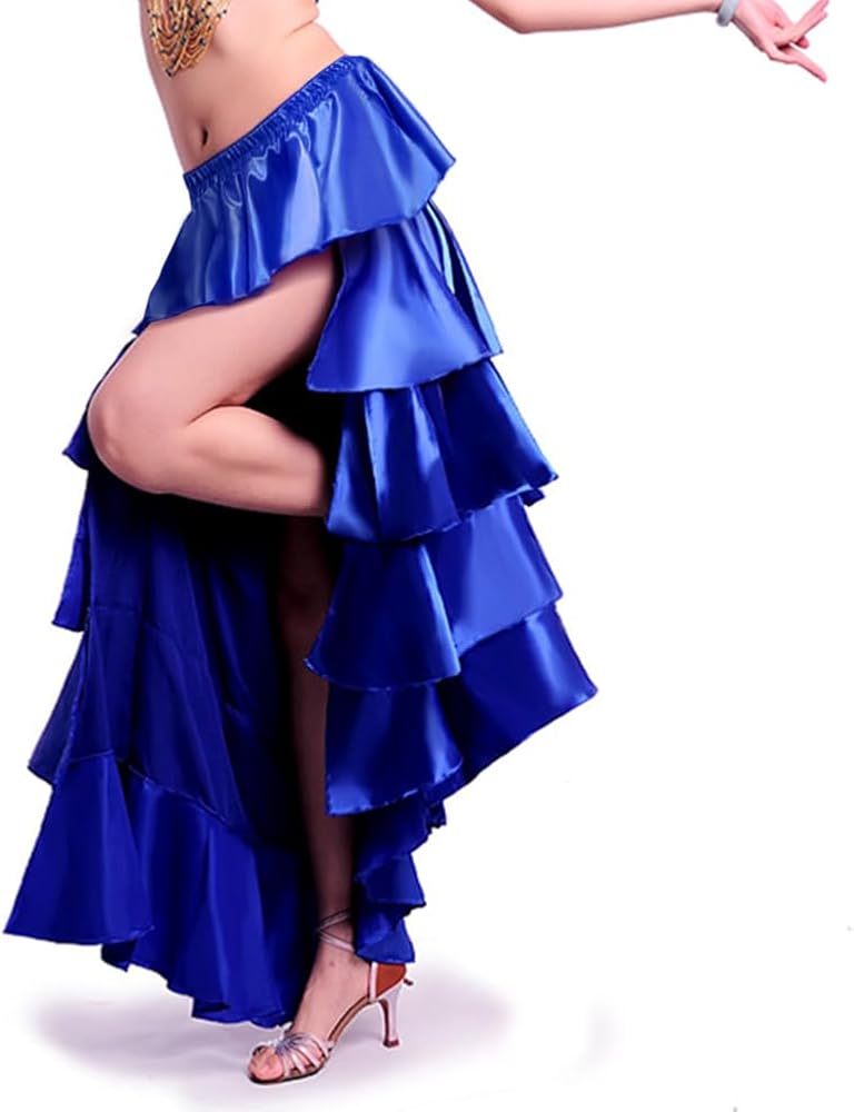 スカート Layered Frilled Satin Skirt Layered Frilled Satin Skirt