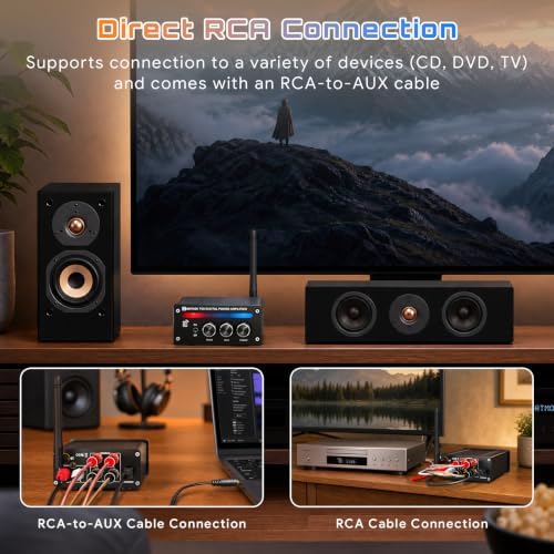 NBTPSON T60A Bluetooth Stereo Amplifier 100W×2 RMS 2CH Receiver - 5