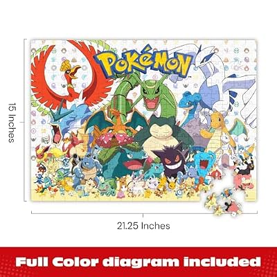 Buffalo Games - Pokemon - Fan Favorites - 300 Piece Jigsaw Puzzle for Adults - Vibrant Jigsaw Puzzles with Oversized Pieces - Finished Size 21.25 x 15.00