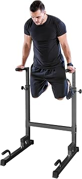 Dip Bar Multifunctional Dip Station with Adjustable Height Standing Pull Up Bar Pull Up Rack for Home Gym Full Body Strength Training Workout Fitness Equipment