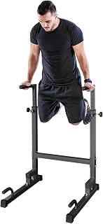 Dip Stand, Pull Up Bar Station, Power Tower, Heavy Duty Parallel Bar for Tricep Dips, Pull-Ups, Push-Ups, L-Sits