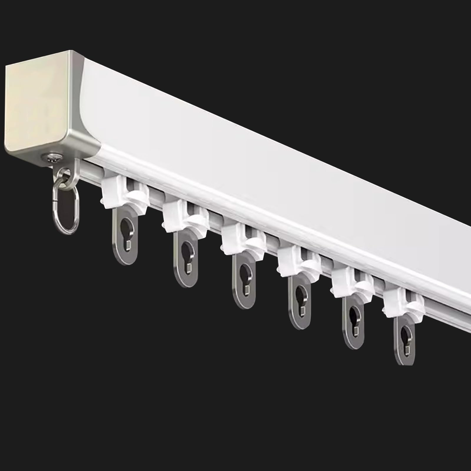 Zestaw bezszwowych aluminiowych szyn sufitowych, 2 m, 8 m, stylowy system szyn przesuwnych do przegród pomieszczeń, idealny do domowego biura i przestrzeni na wydarzenia, łatwa instalacja i nowoczesny