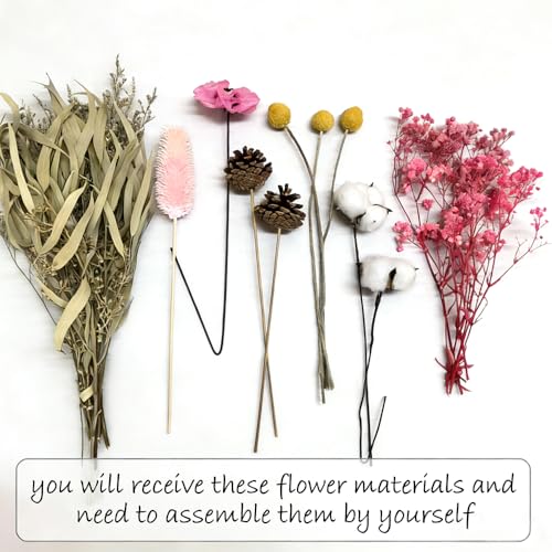 Ramo de flores secas artesanales para decoración de hogar miniatura 3