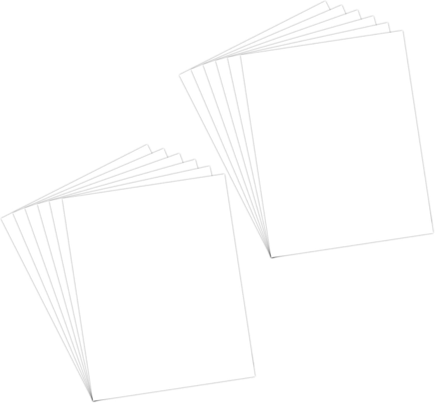 Frametory, 8x10 White Uncut Picture Mat Boards, Backing