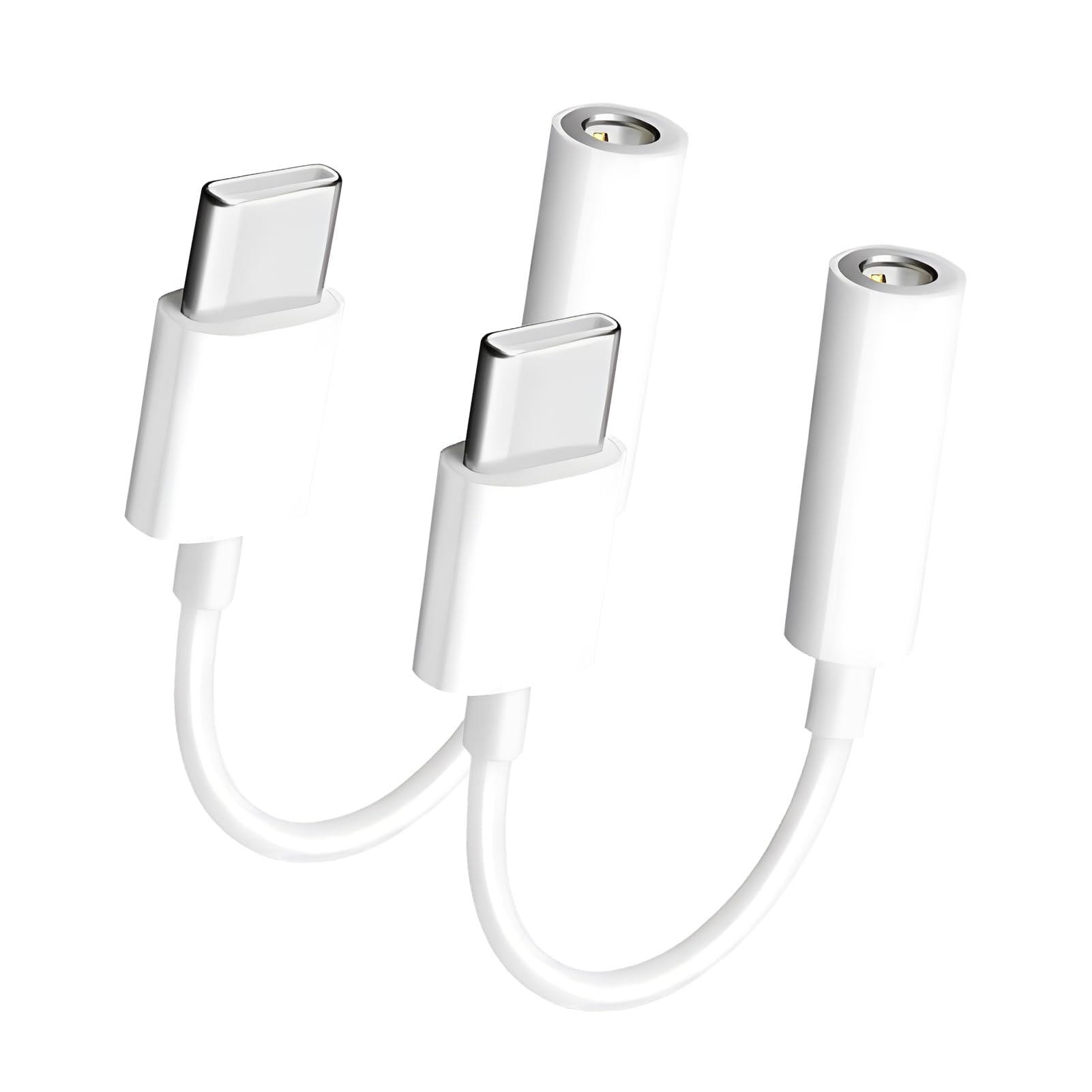 Seulliya 2 Pack USB Type C to 3.5mm Female Headphone Jack Adapter, USB C to Aux Audio Dongle Cable Cord Compatible with iPhone 16 Pro 15 Pro Max, Max,iPad Pro,MacBook, Galaxy S24 S23 S22