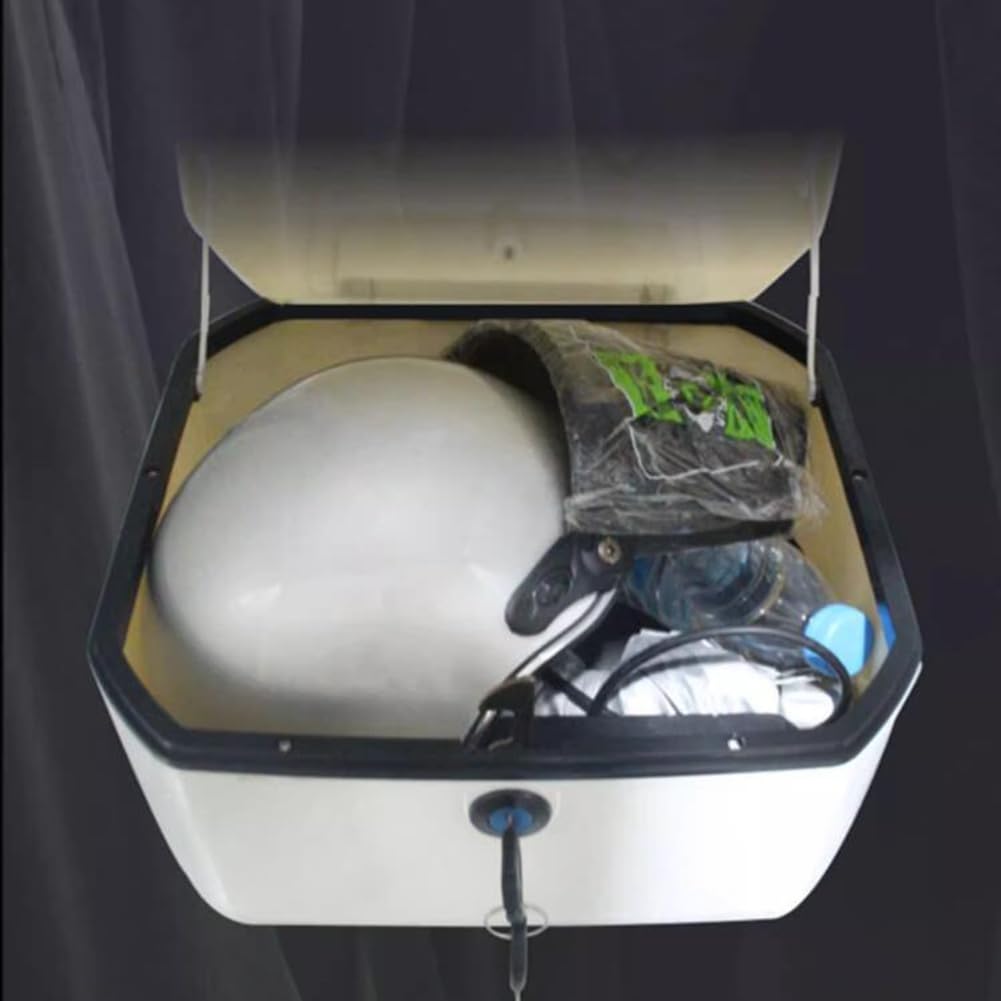 AVIITI Universal Motorcycle Scooter Tail Box, Can Store Helmet Motorbike Luggage Bags, with Comfortable Backrest Storage Carrier Case,Black,33x34x23cm