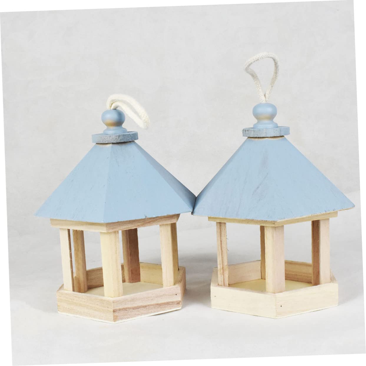 YARNOW 3pezzi Nido Sospeso Per Uccelli Legno Trasparente Design Bucchi Spazio Confortevole Per Canarini e Pappagalli Accessorio Naturale Per Gioco e Riposo