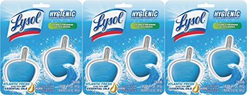Lysol Hygienic Automatic Toilet Bowl Cleaner, Atlantic Fresh 2 ct (Pack of 3)