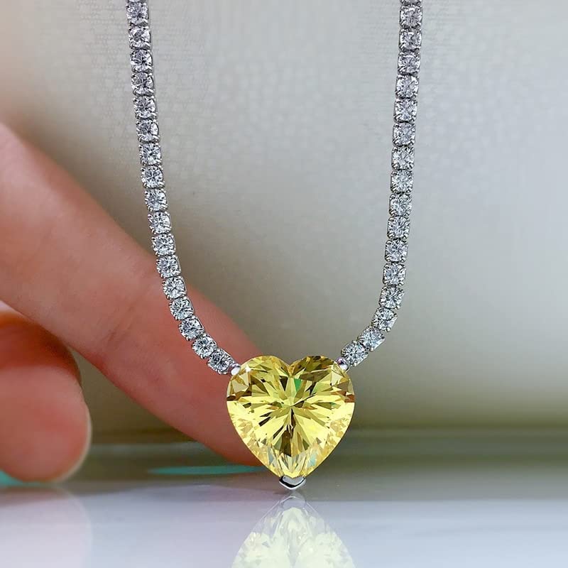 Collier Pendentif Diamant à Carbone de créateur et design cœur d'exception - 4