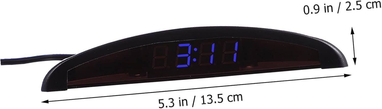High Precision Clock Thermometer Car Accessory Desk Clock Night Light Voltmeter for Vehicle