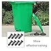 DHinkyoung 8 Pcs Wheelie Bin Lid Hinge Pins, Sturdy Trash Can Lid Hinge Pins, Outdoor Plastic Hinge Pins, Flexible Bin Cover Fixings for Yard and Outdoors 120/240L Wheelie Bins (67mmx31mm, Black)
