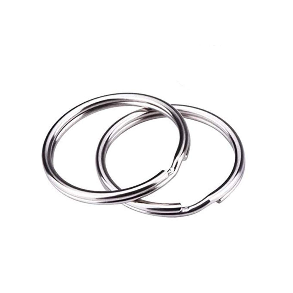 Lot De 50 Anneaux Ronds Fendus 40 Mm Métal Argenté - Bijoux Et Porte-Clés