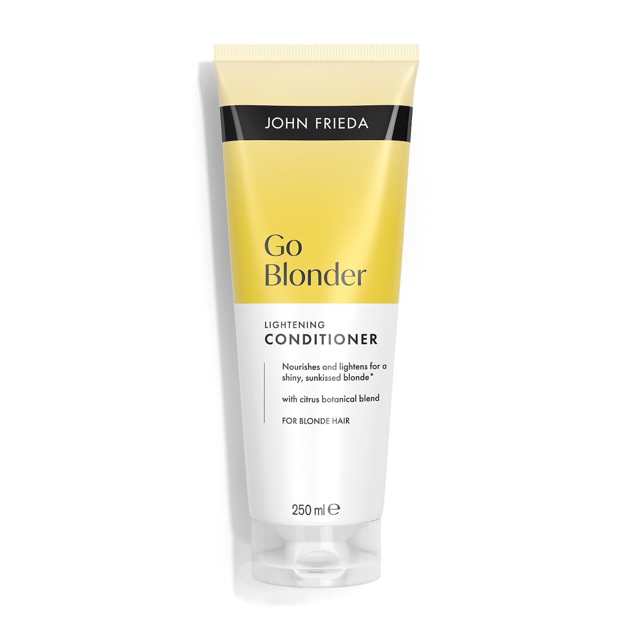 John Frieda Go Blonder Lightening Conditioner 250ml. Blonde Conditioner for Highlighted Hair Care, Soft Feel and Shine
