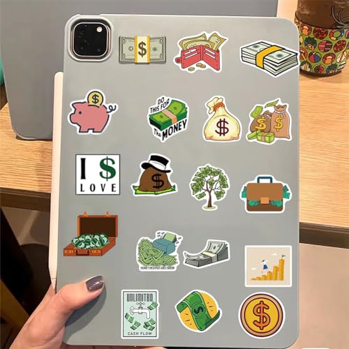 Money Wealth Stickers |50Pcs Dollar Treasure Waterproof Vinyl Decals for Bike Water Bottles Laptop Bicycle Refrigerator Cup Luggage Computer Mobile Phone Skateboard Décor - Image 8