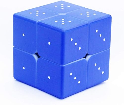 Miniatura 2 de Braille Magic Cube Puzzle Toy Set 2X2 3X3 4X4 para la persona de persianas o cubo de velocidad de debilidad de color parcialmente visto, fácil giro