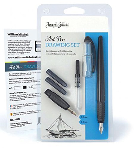 William Mitchell Joseph gillott Art Pen Drawing Set