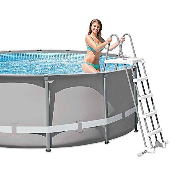 ESCALERA Intex CON ESCALERAS DESMONTABLES (PARA PISCINAS DE 52 PULGADAS), gris, 130x33x182 cm
