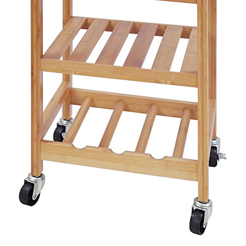 Oceanstar Design Group Bamboo Kitchen Trolley #TOP6