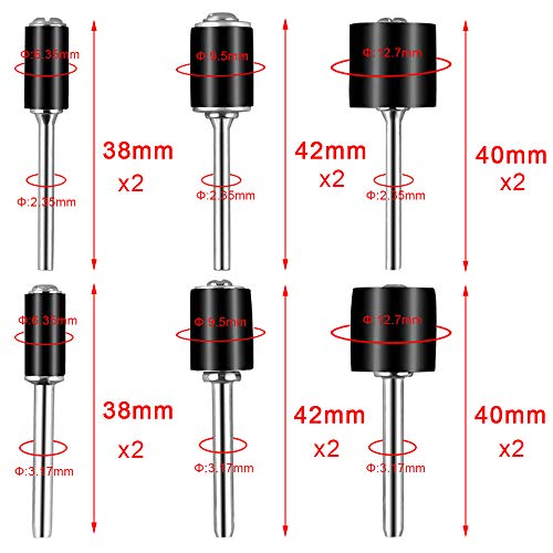 Austor 345 Pcs Sander Drum Kit - 330 Pcs Nail Sanding Drum Sleeves(80#/120#/240#) 12 Pcs Drum Manrels 2 Pcs Self-Tightening Drill Chuck And 1 Pc Combination Wrench For Dremel Rotary Tool #TOP4