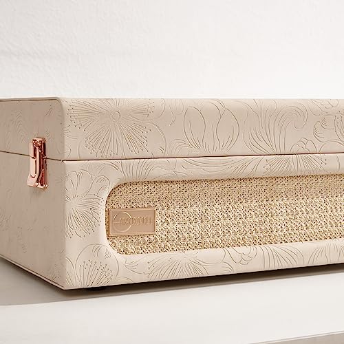 Arkrocket Coryphaeus Vinyl Record Player 3-Speed Bluetooth Input and Output Built-in Speakers with Magnetic Cartridge Auto Off (Flora Engraved) - Les Beatles, Paul McCartney, John Lennon, RIngo Starr, George Harrison Arkrocket Coryphaeus Vinyl Record Player 3-Speed Bluetooth Input and Output Built-in Speakers with Magnetic Cartridge Auto Off (Flora Engraved) – Image 7