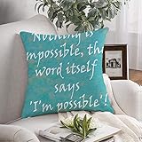 Pillow Cover Decorative Inspirational Motivating Wise Life End Quote Audrey Hepburn an Grow Miscellaneous Failure Abstract Throw Pillow Cover Cushion Case for Couch Home Farmhouse Decor 16x16 Inch
