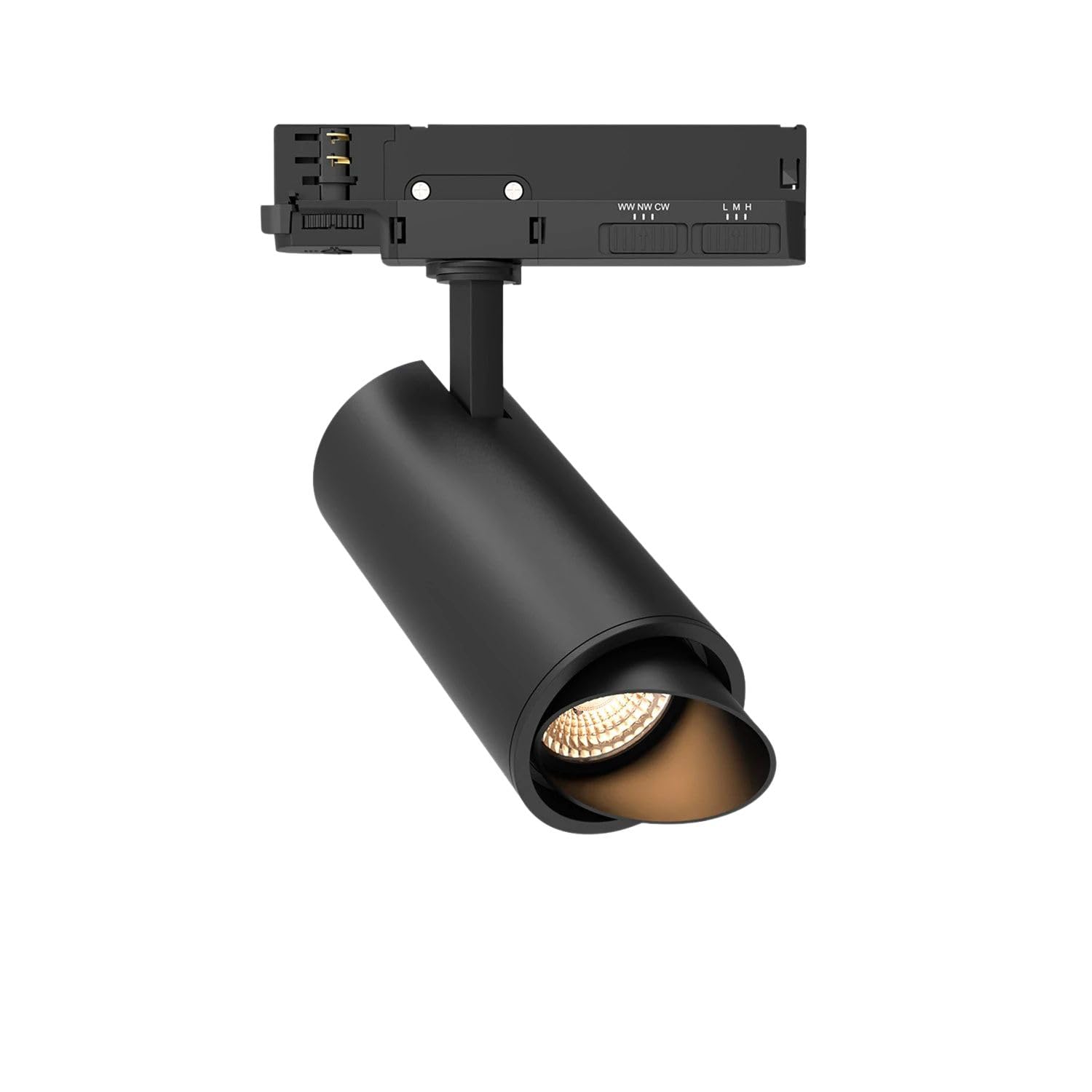 LEDKIA Foco Carril LED Trifásico 30W Fasano Cilindro Bisel CCT Seleccionabl