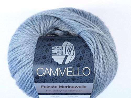 Preisvergleich Produktbild Lana Grossa Cammello 022 Rauchblau 50g