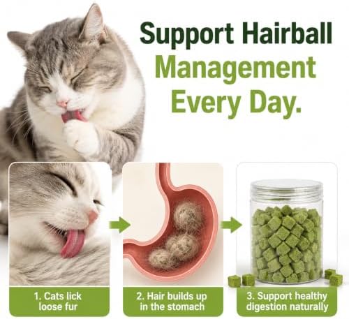 Barkwave Freeze-Dried Cat Grass Treats for Indoor Cats with Chicken - 3