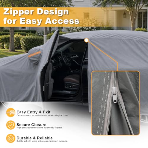 GUNHYI Premium Car Cover Custom Fit BMW X3/X3 M (2003-2026), 16 Layers Heavy Duty Car Cover Waterproof All Weather with Zipper Door for Sun Rain Snow Dust Uv Protection - Image 6