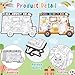 X1zuue All About Me Student Posters - 40Pcs Bus Read All About Me Star Students Poster 100 Days of School Fill in Posters for Kids Kindergarten Elementary Classroom School Supplies