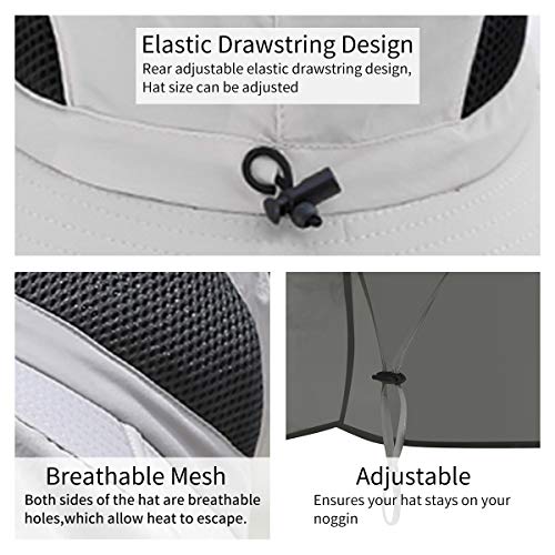 Image of Sun Blocker Hats Outdoor Sun Protection Fishing Cap with Neck Flap Large Brim Outdoor Hat