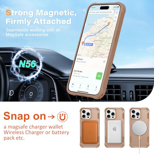 Coque iPhone 15 Pro Max MagSafe dorée anti-rayure et antichoc