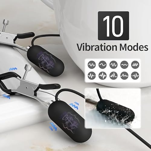 Generic Upgrade Nipple Toy Nipple Clamps,Electric Shock Nipple Clamps Chain,Sex Toy Nipple Clips Adjustable Bdsm Nipple Clamps For Exciting Sexual Pleasure Yoga Sweater Zl-0X thumb #5