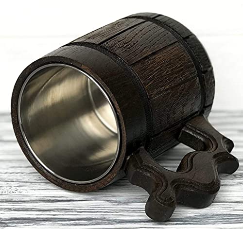 Dungeon Master Mug. Gamer Mug. Wooden Beer Tankard Made In Ukraine. Gift For Boyfriend. Wood Stein Dungeons And Dragons Mug. Wooden Mug. D&D Tankard. Geek Gift For Gamer/For Him. 0.6L 22 Ounces #TOP6