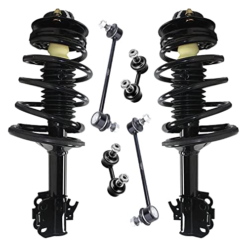 Image of Detroit Axle - 8pc Struts Sway Bars Kit for 1992 1993 1994 Toyota Camry [2.2L], Front and Rear 4 Struts & Coil Spring Assembly 4 Stabilizer Sway Bar Links Replacement Suspension