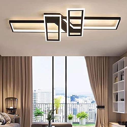 Plafonnier LED dimmable 94W géométrique blanc à intensité variable - 3