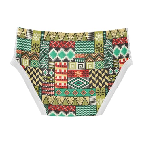 Boys' Exclusive Briefs Toddler Underwear 95% Combed Cotton Boxerbriefs 2T Geometric Tribal Pattern 252
