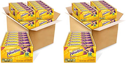 Newtons Soft & Fruit Chewy Fig Cookies, 4 Trays of 12 Packs (2 Cookies Per Pack) Pack of 2