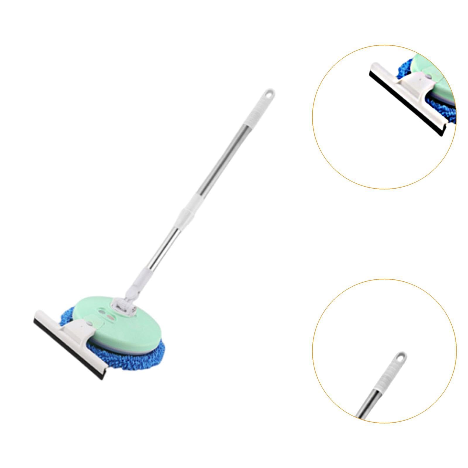 Fregona Eléctrica, Fregona Limpiacristales, Versátil, Limpiador de Suelos, Mango Regulable, para Ventanas, Coches, Hogar Y Suelos , Verde con Limpiaparabrisas