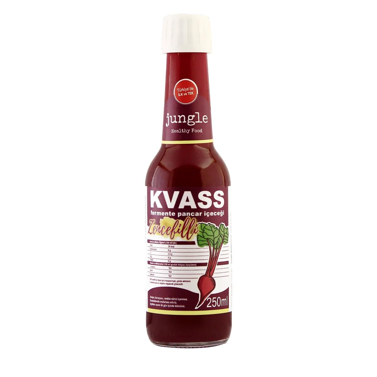 Jungle Healthy Food Zencefilli Pancar Kvass 250 mililitre