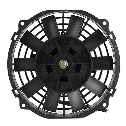 Ventilador del Radiador del Coche de 8 Pulgadas, 12 V 80 W Ventilador del Radiador del Coche Ventilador de Refrigeración Ventilador Eléctrico Universal Delgado con Kit de