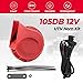 KEMIMOTO UTV ATV Horn Kit with Rocker Switch, 12V Upgraded 105DB Universal Loud SXS Horn Kit Compatible with Polaris RZR, Ranger, PRO XP, Can Am Maverick X3, Defender, CFMOTO, Teryx, Bennche Bighorn